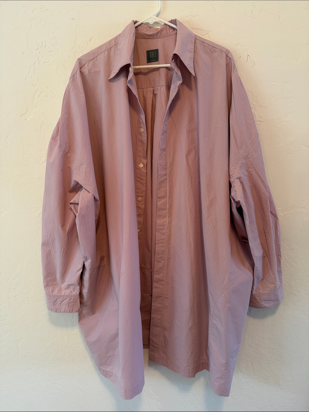 GREI New York Unisex Oversized Lavender Shirt Jacket Size 3